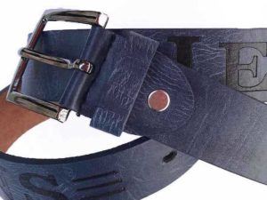 Gürtel-Jeans-blau-Leder