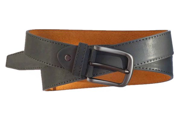 Herren-Grau-Leder-Gürtel Herren-Grau-Leder-Gürtel