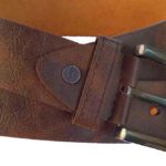 Herren-Gürtel-Leder-braun-schnalle