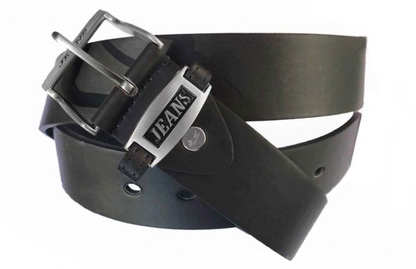 Herren-Schwarz-Gürtel-Leder Nieten-Gürtel-schwarz-Leder