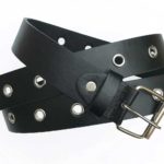 Nieten-gürtel-scharz-loch-leder