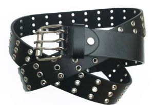 Nieten-Gürtel-schwarz-Leder